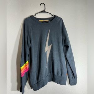 Aviator Nation Bolt Stitch Chevron 5 in Charcoal SET - M/L